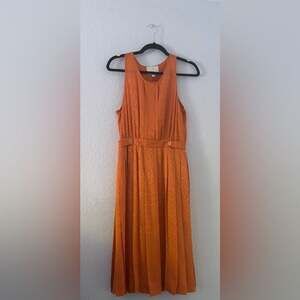 Anthropologie jacquard Orange Sleeveless Dress size 6 - Like new, never worn!